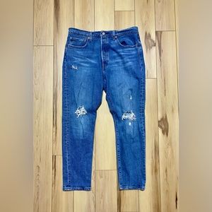 Levi’s 501 Skinny Women’s Jeans Size 32 x 28 Medium Distressed
